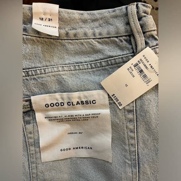 Good American Good Classic blue 539 jeans size 12 - Picture 7 of 8